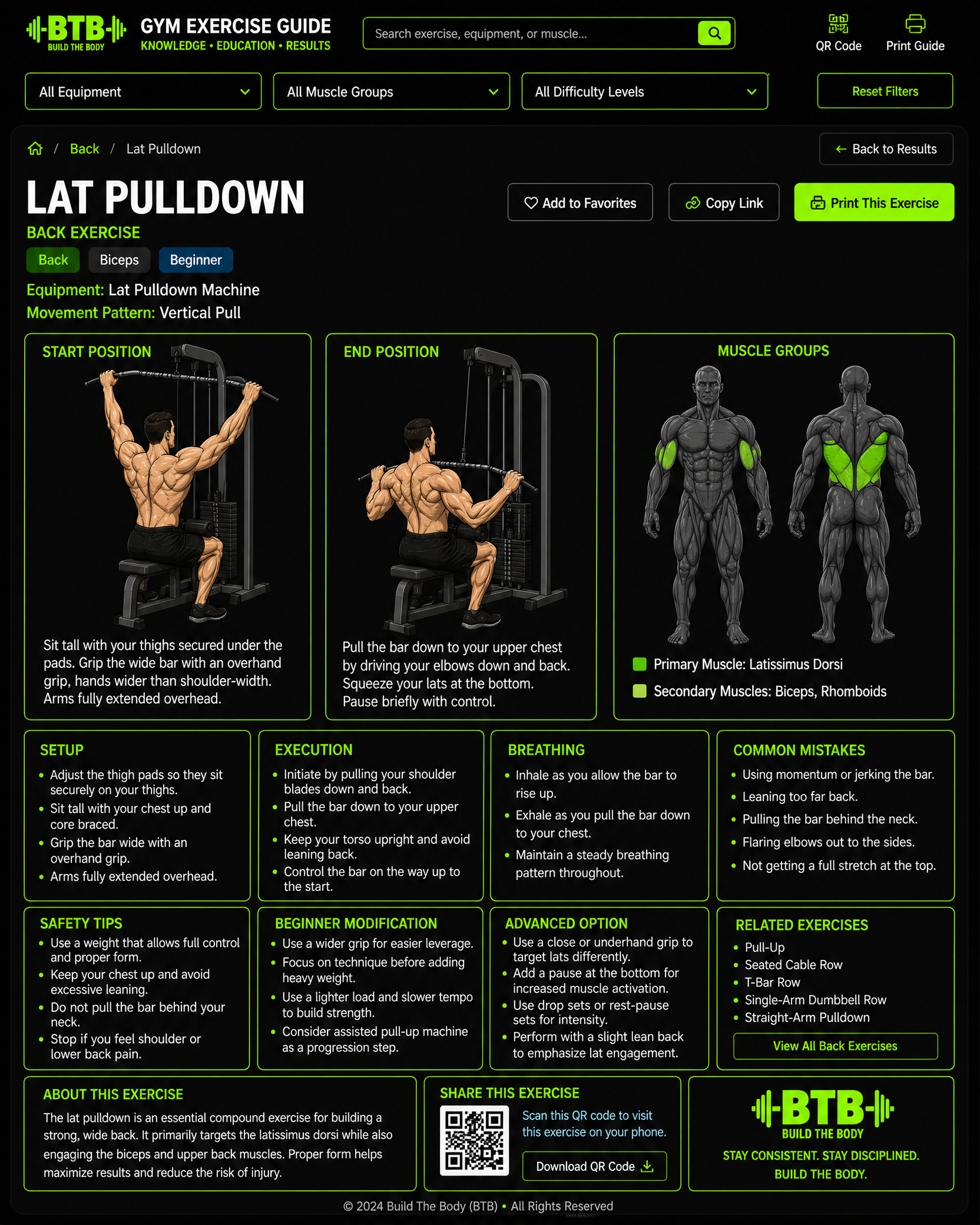 Lat Pulldown exercise guide