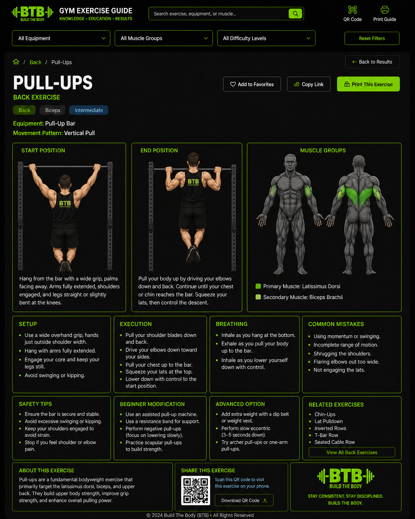 Pull-Ups exercise guide